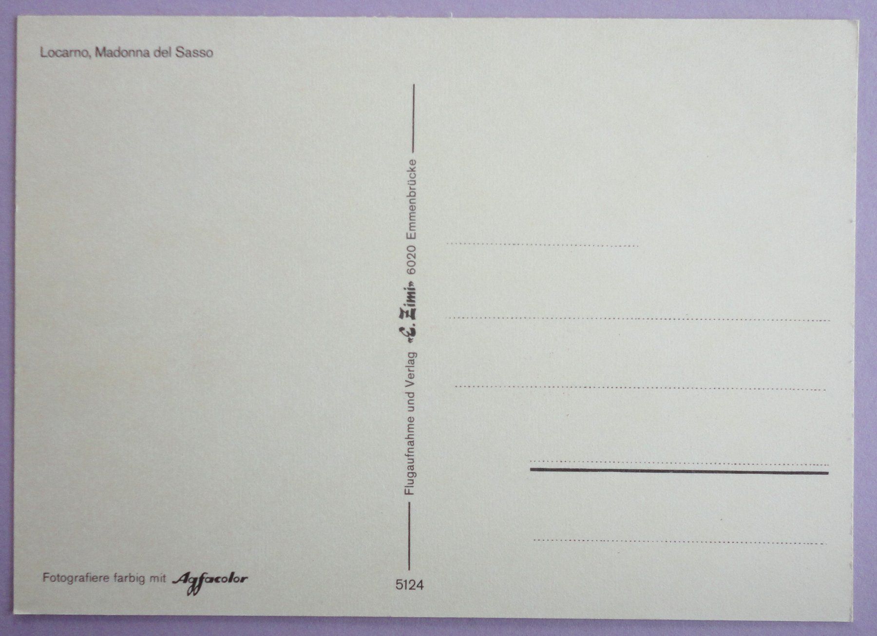 Cartoline postali: Locarno, Madonna del Sasso – Usato da Fétigny venduto da Billy2miny 1