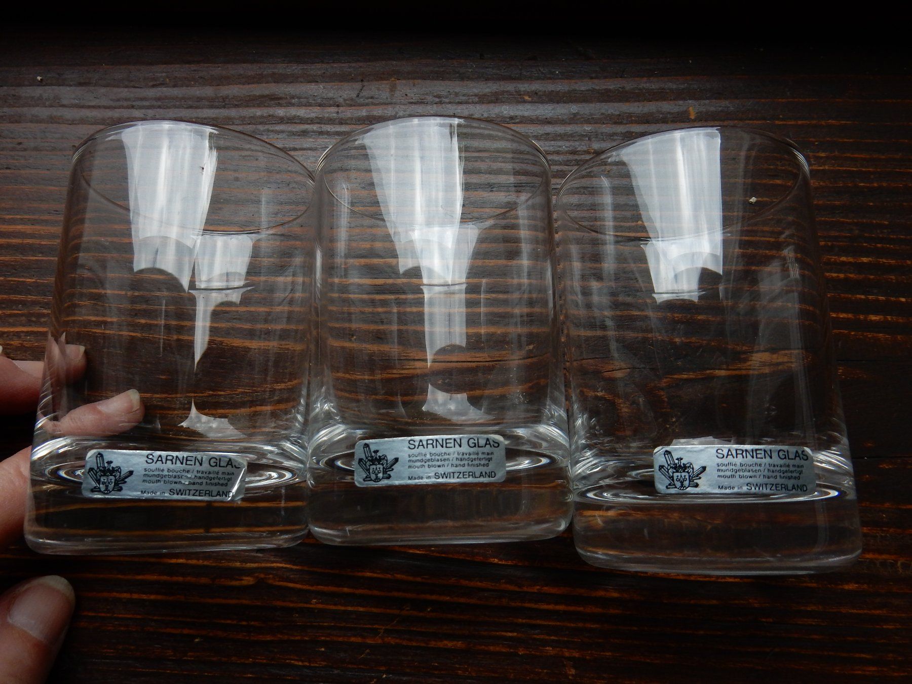 Bicchieri: 3x Trinkglas Sarner Glas Whisky Glas – Nuovo (secondo la descrizione) da Jona venduto da simongarden 1