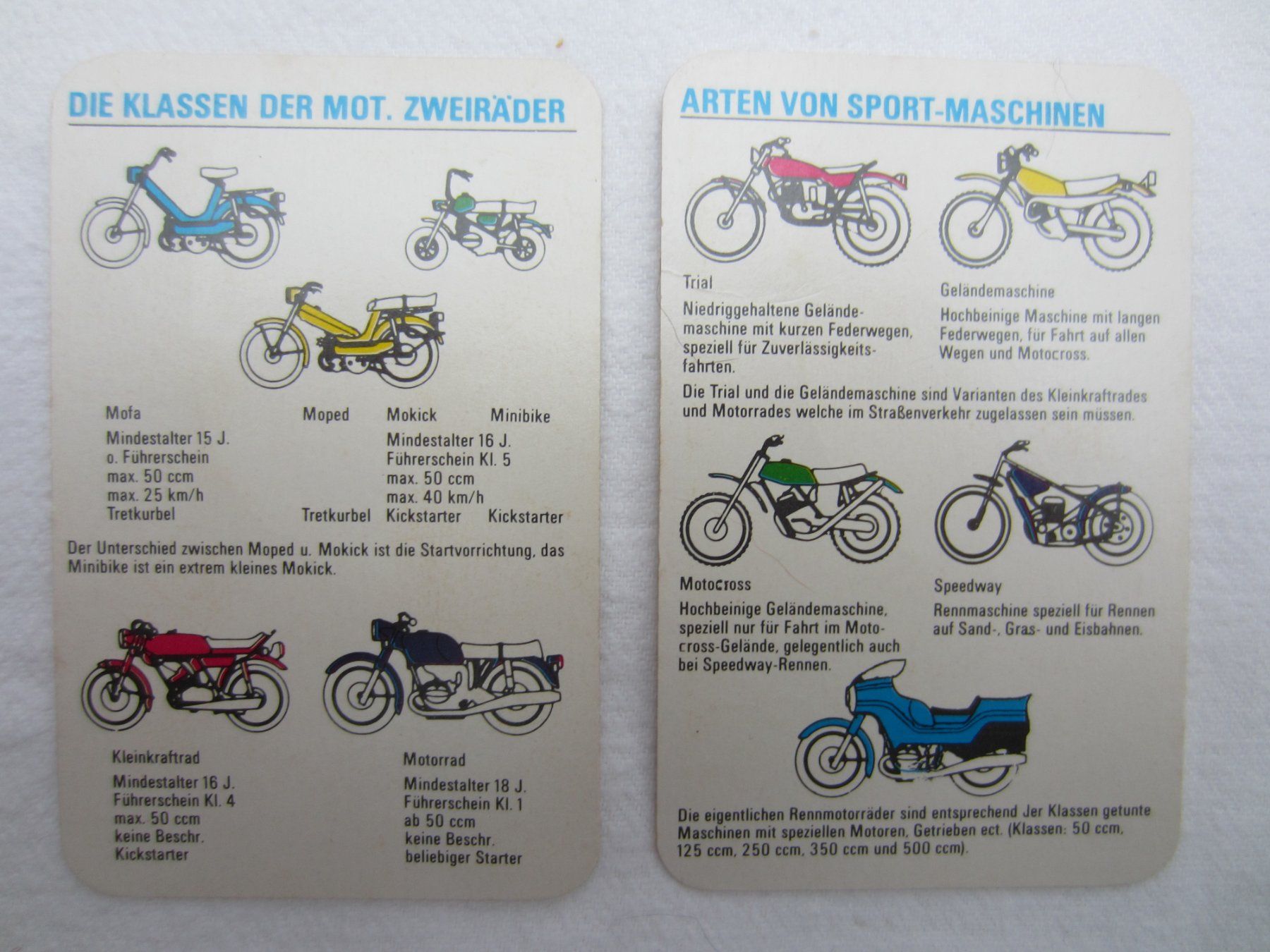 Giochi: QUARTETT Motorräder F.X. Schmid Spielkarten – Usato da Sursee venduto da Tschiger 7