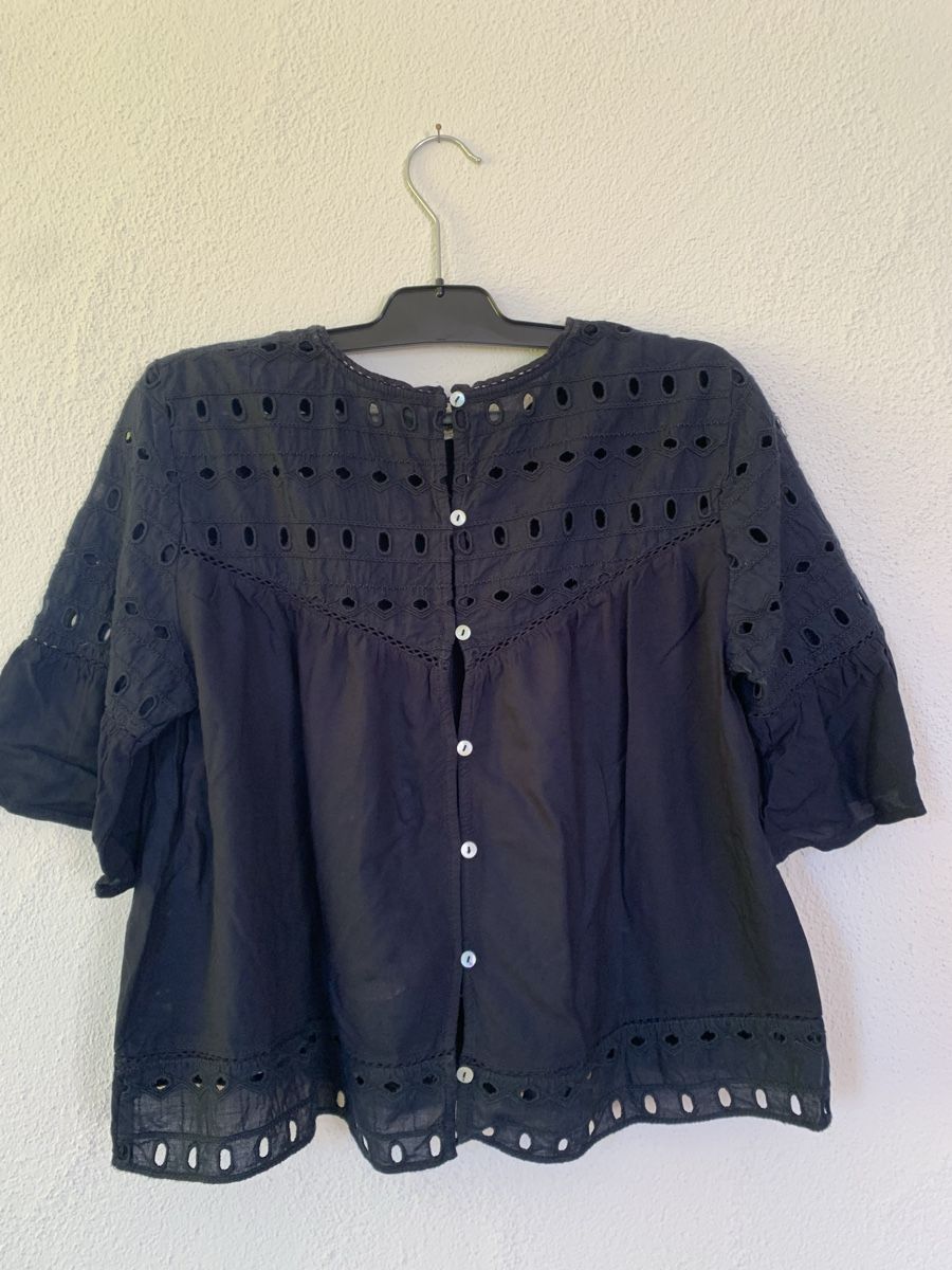 Camicette: Only Bluse, Gr. 38, dunkelblau, Viskose – Usato da Galgenen venduto da Waldliesel 1