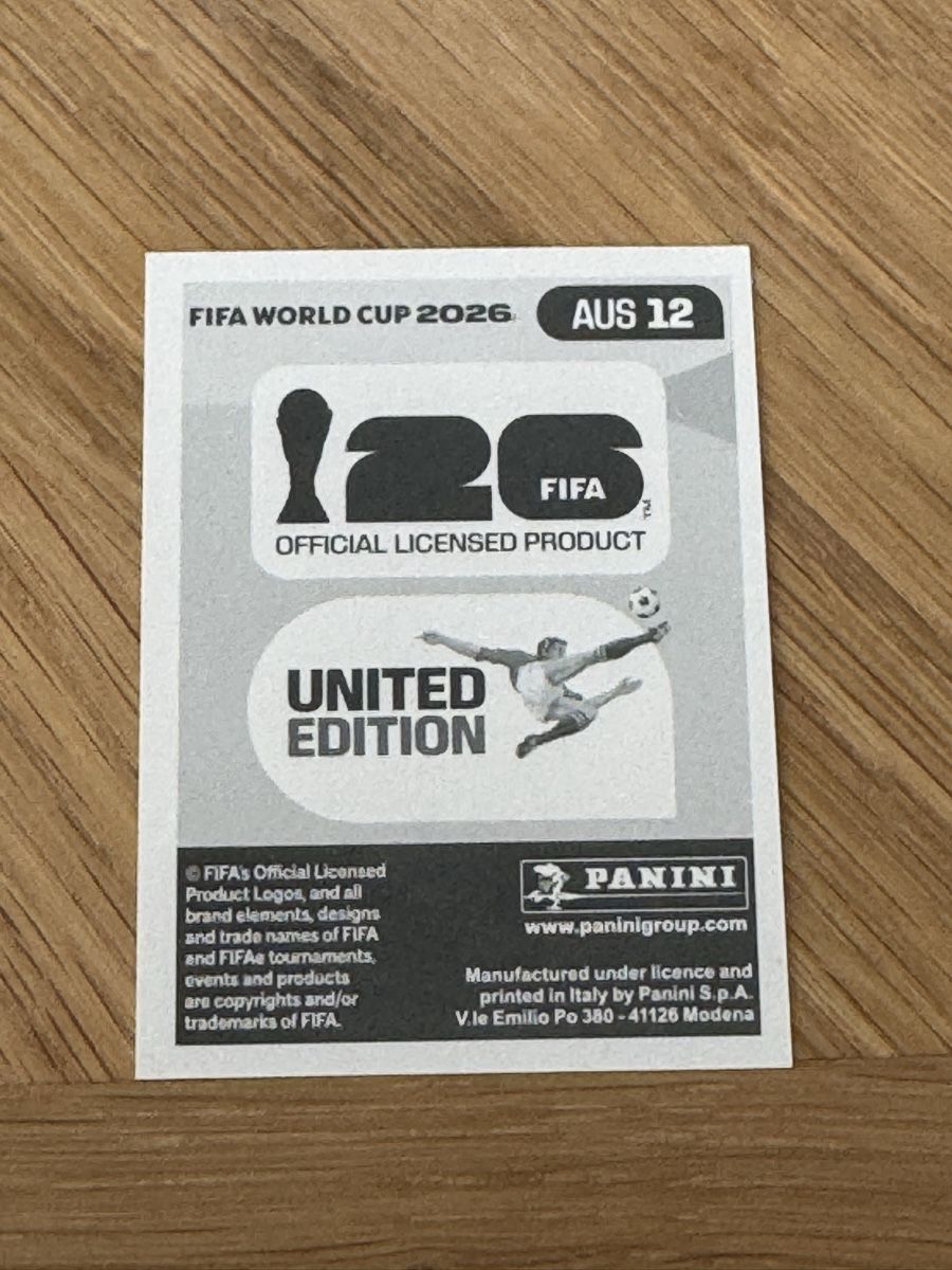 Panini Carte collezionabili: Panini 2026 AUS 12 – Nuovo (secondo la descrizione) da Grand-Lancy venduto da cyr_n5ky 1