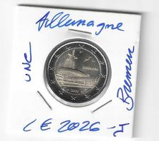 2 euro Allemagne 2026 Bremen  lettre J