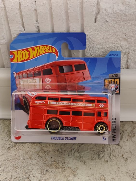 Hot Wheels Trouble Decker #5/5 - Modèle 1/64 Rouge GT 2024 - Série Mainline - 🇫🇷