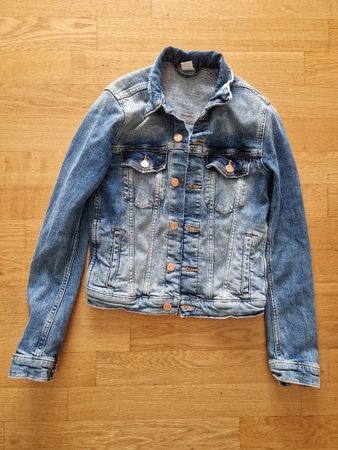 Veste en jean bleue délavée taille 37 denim