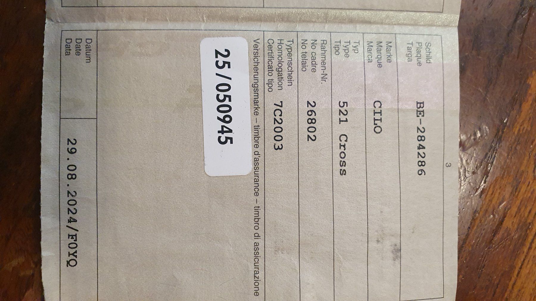 Cilo Ciclomotori: CILO 521 Cross mit Ausweis – Difettoso da Brenzikofen venduto da gem_hrf2 4