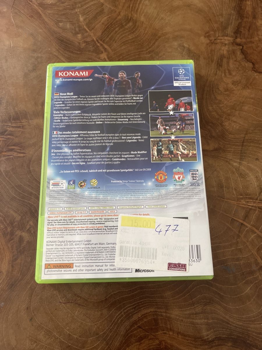 Microsoft Giochi: PES 2009 Xbox 360 – Usato da Renens VD venduto da dan_b8tt 1