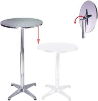 Alu Bistrotisch 2in1 - 70-115cm Ø60cm