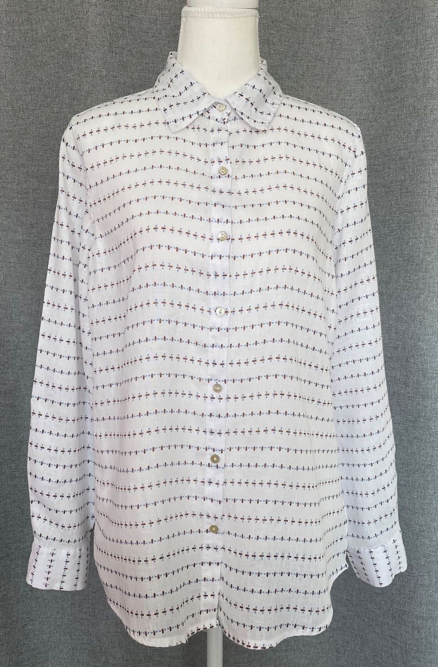 Camicette: Cynthia Rowley Hemdbluse aus Leinen Grösse S – Usato da Oberwil BL venduto da Leni-Mischi 1