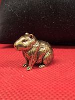 Capybara Figur Messing goldfarben massiv guter Zustand