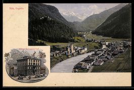Süs, Gesamtansicht und Hotel Schweizerh