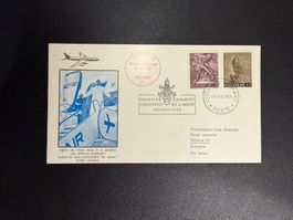 Swissair Sonderflugbrief Rom - Genf ab Vatikan 10.6.1969