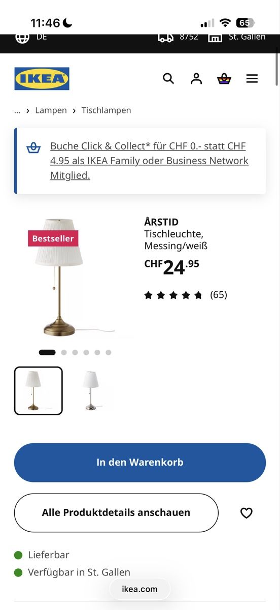 Ikea Lampen: Nachttischlampe Ikea – Gebraucht aus Näfels von vike17 1