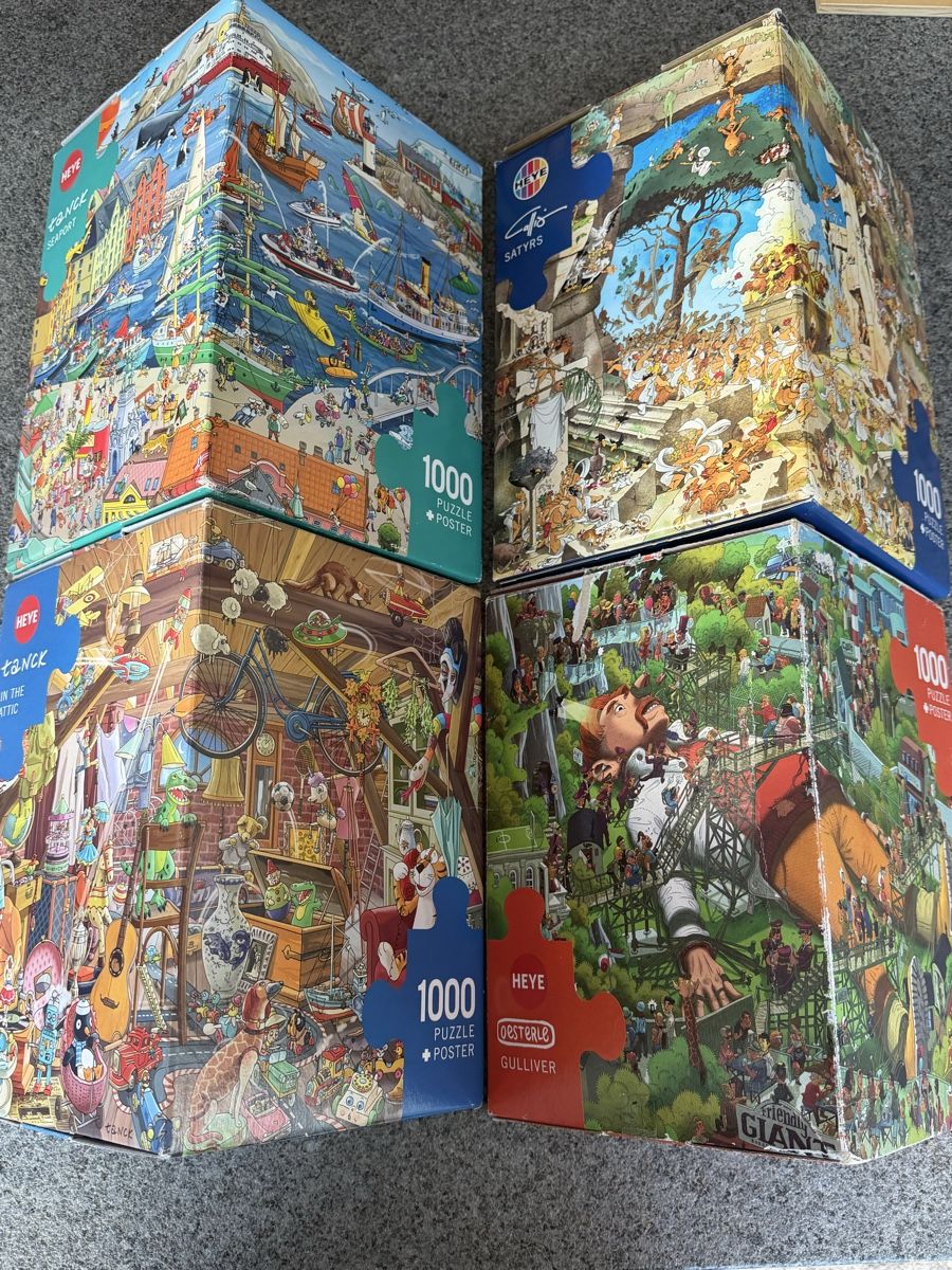 Heye Puzzle: 4 Stk Puzzle Heye 1000 Wimmelbild – Usato da Deitingen venduto da Himhip