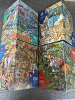 4 Stk Puzzle Heye 1000 Wimmelbild 
