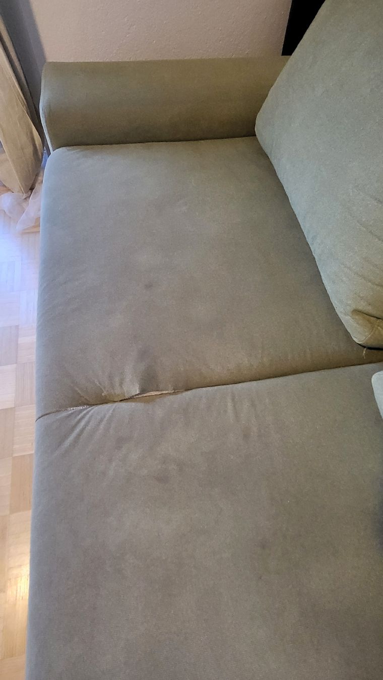 Conforama Divani: Ecksofa ausziehbar hellgrün Gebraucht Sofa – Difettoso da Arni BE venduto da ChunntDrus 5