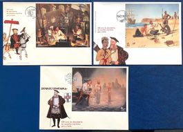 1996-98 FDC Portugal Entdeckung Indien Vasco da Gama Blocks