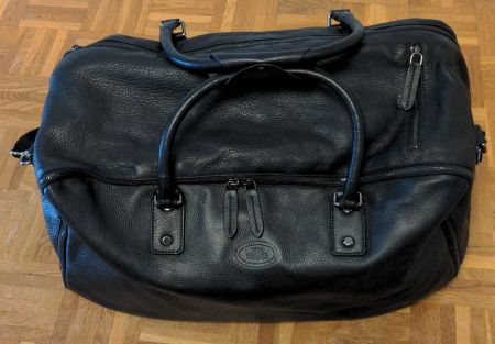The Bridge Leather Travel Bag, Black - As New!