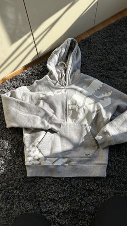 Grauer Lacoste Live Hoodie, Grösse L, Top Zustand!