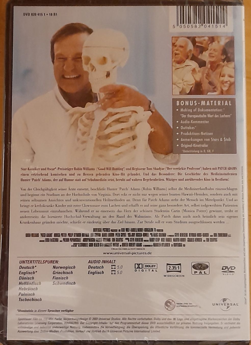 Tutti i DVDs: DVD Patch Adams – Nuovo e nell'imballaggio originale da Zürich venduto da Zurich 1