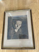 Käthe Kollwitz - Gesenkter Frauenkopf / Radierung