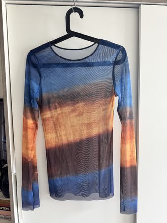 ZARA Mesh Top Long Sleeve size M 