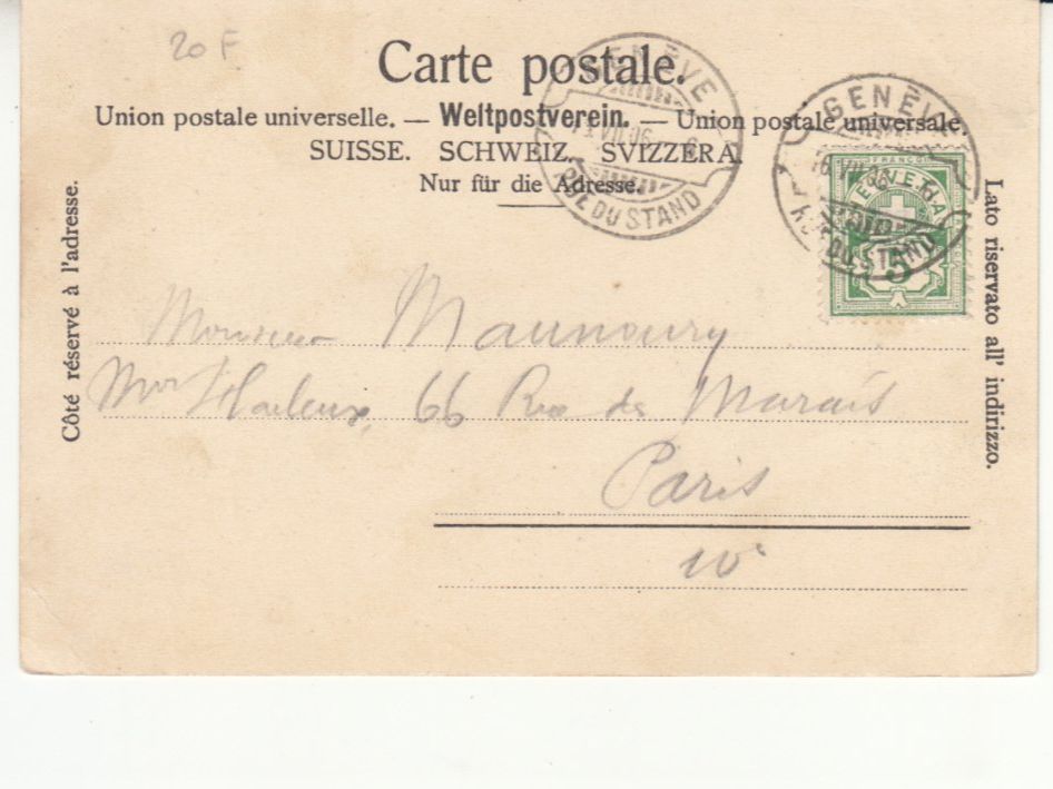 Ansichtskarten: Genève 1906 – Gebraucht aus Bürglen TG von StampGraf 1