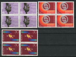 1974, Sonderpostmarken II, Viererblöcke **