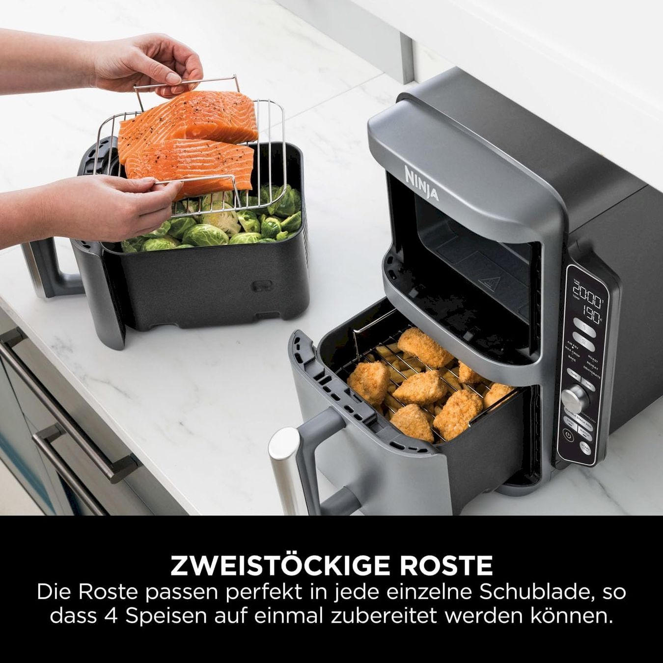 Elettrodomestici da cucina: Ninja SL400EU Heißluftfritteuse 9,5 L – Nuovo e nell'imballaggio originale da Bottighofen venduto da zaap 4