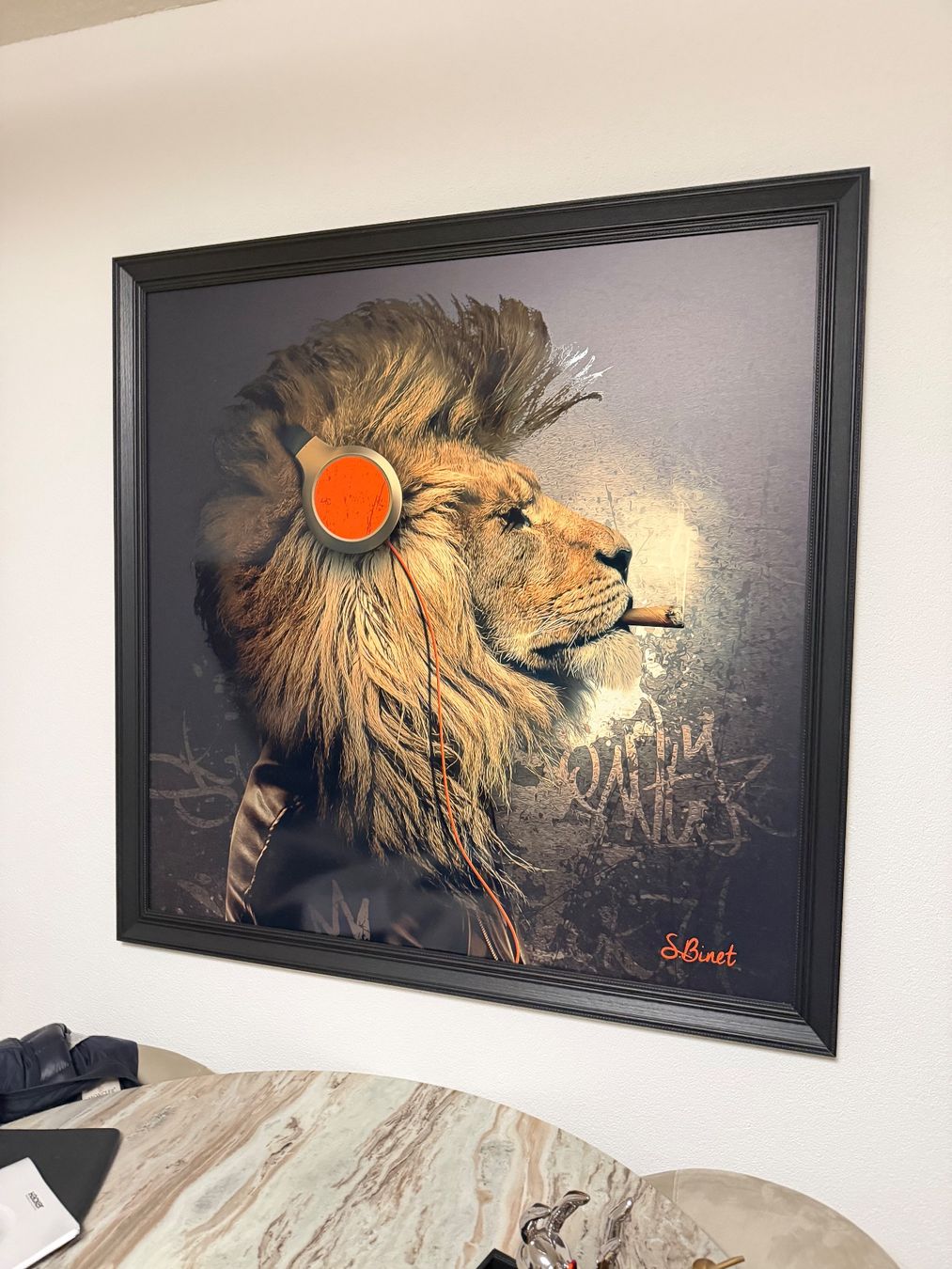 Tableaux: Bild Löwe mit Kopfhörer NP 899.- – D'occasion à Zollikofen par Level_911 1