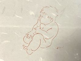 Hans Erni Grafik auf Japanpapier