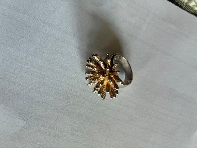 Anelli: BAGUE ARGENT 925 -TDD 50-DECOR PéTALES – Usato da Evilard venduto da nenette01 1