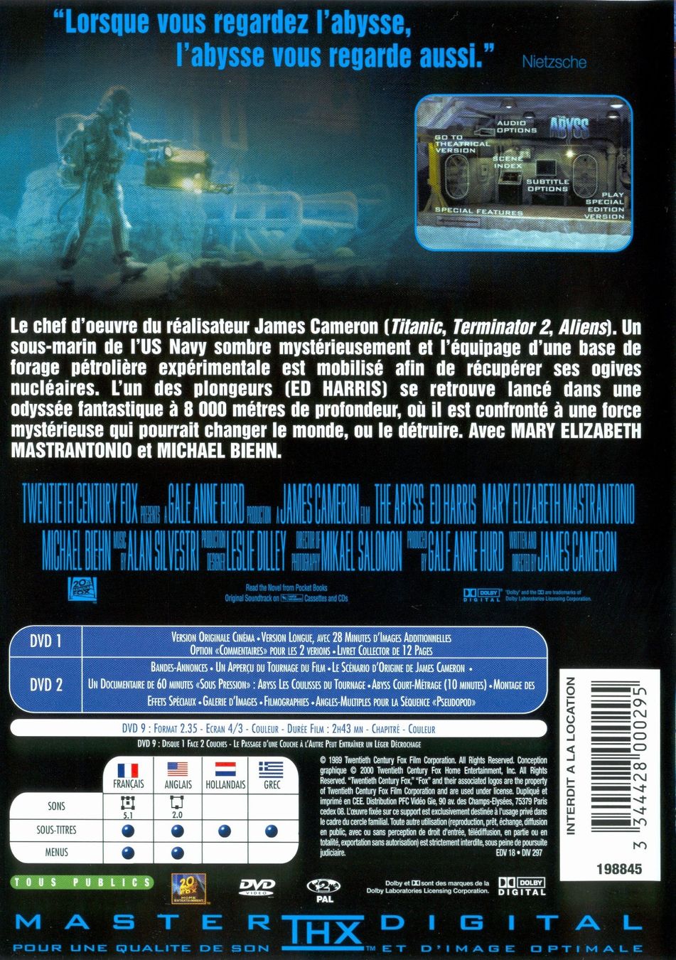 Alle DVDs: DVD Abyss édition spéciale 2 dvd – Gebraucht aus préverenges von Gilou27 1