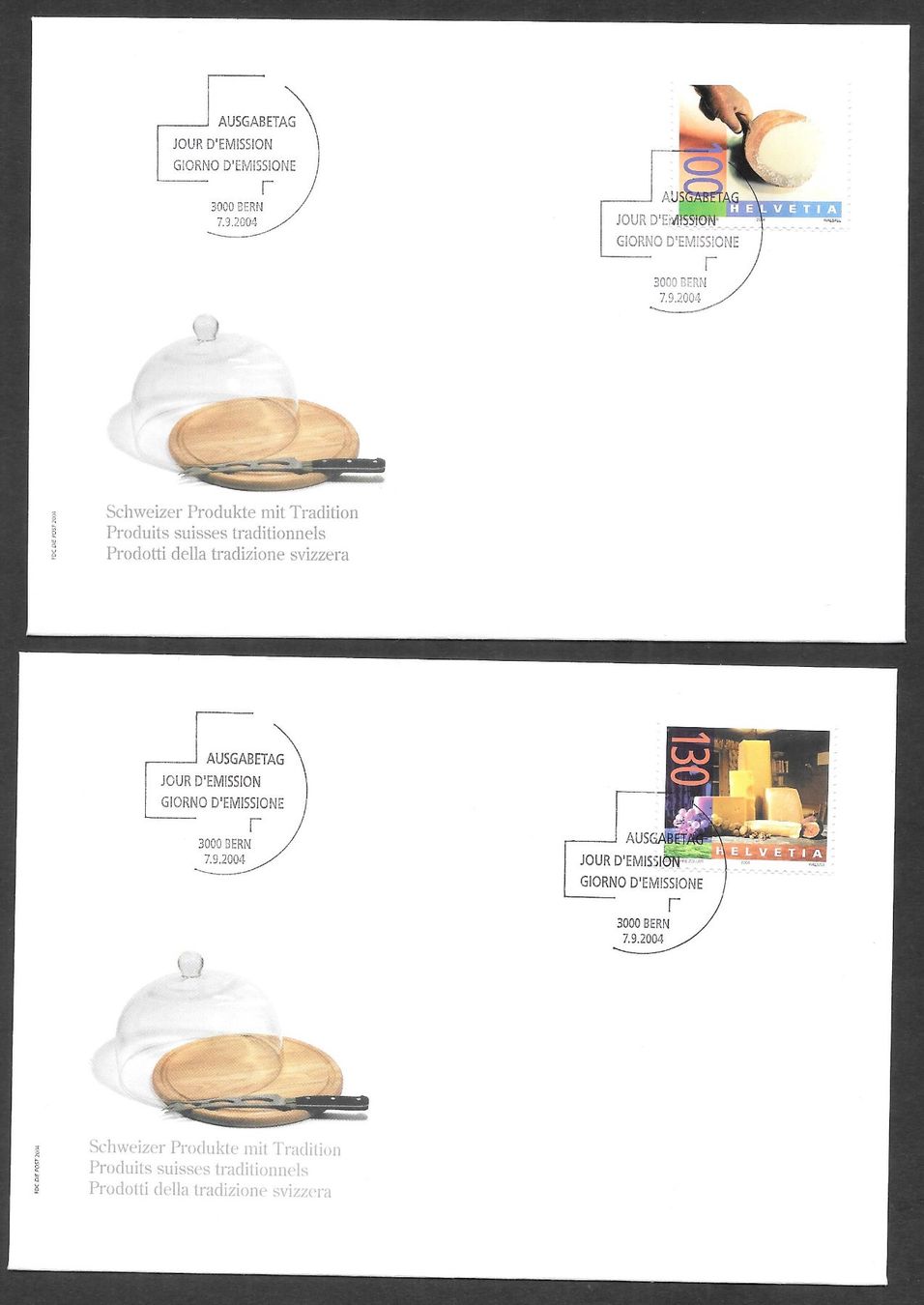 Tutti i francobolli: 2 FDC 1134 - 1135 Serie Einzelmarken ET Bern 7.9.2004 – Nuovo (secondo la descrizione) da Olten venduto da clotaldi