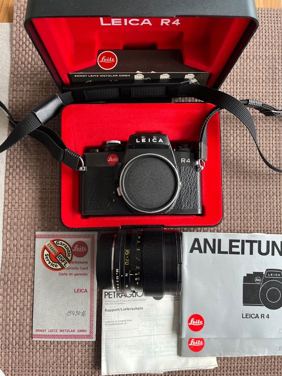 Leica R4 + Elmar-R35-70mm f3.5 inkl. OVP und Originalpapiere (Defekt ...