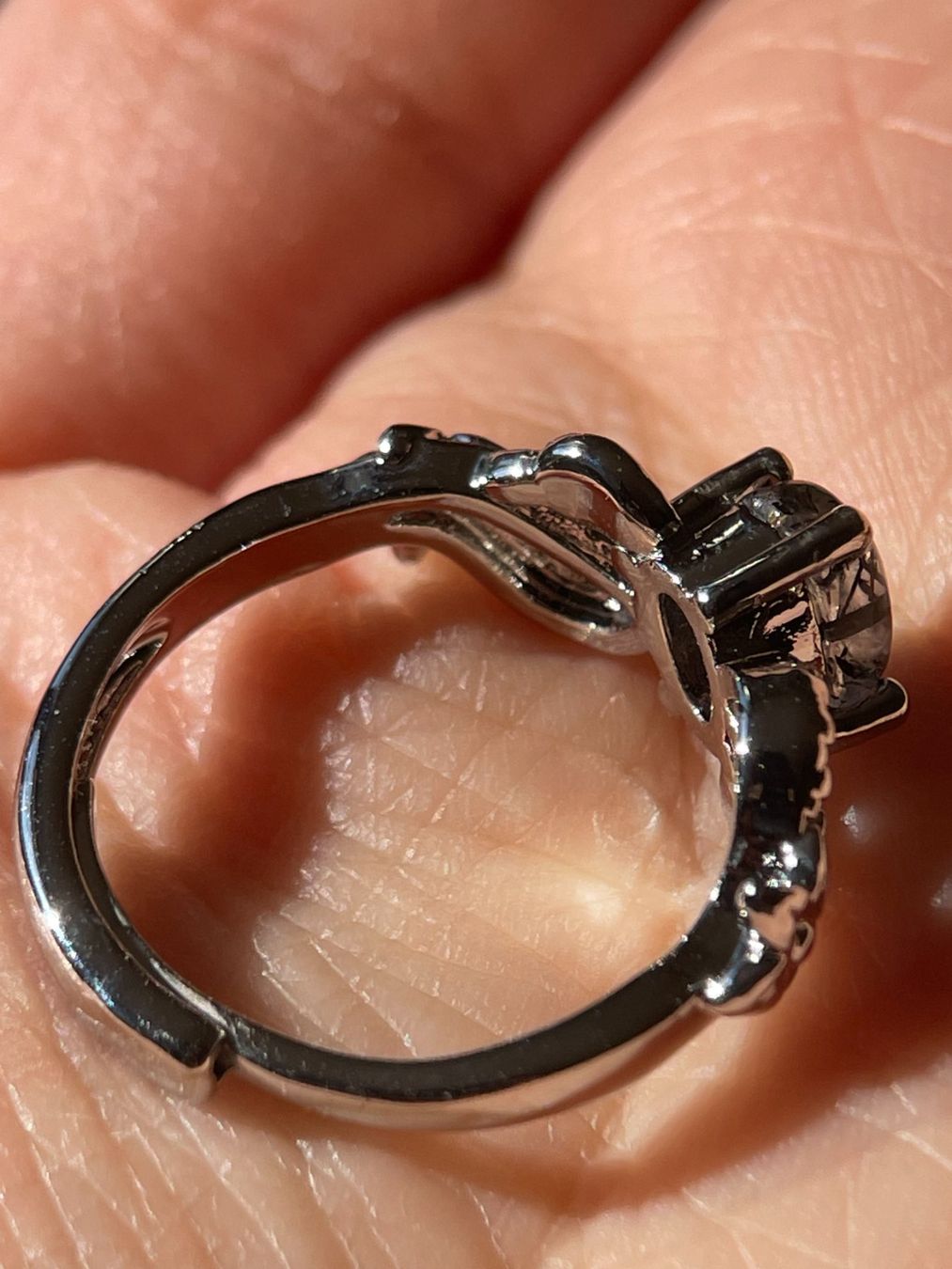 Bagues: 100 % echter schwarzer Rutilquarz-Ring – Edelsteinring. – Neuf avec emballage d'origine à Schiers par sisikristall 3