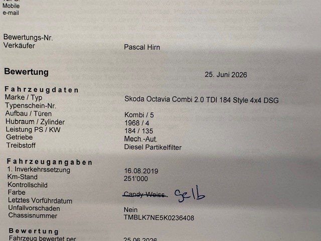 Skoda Automobili: Skoda Octavia 2.0TDI Style 4x4 DSG – Usato da Oberriet SG venduto da jeepv8 7