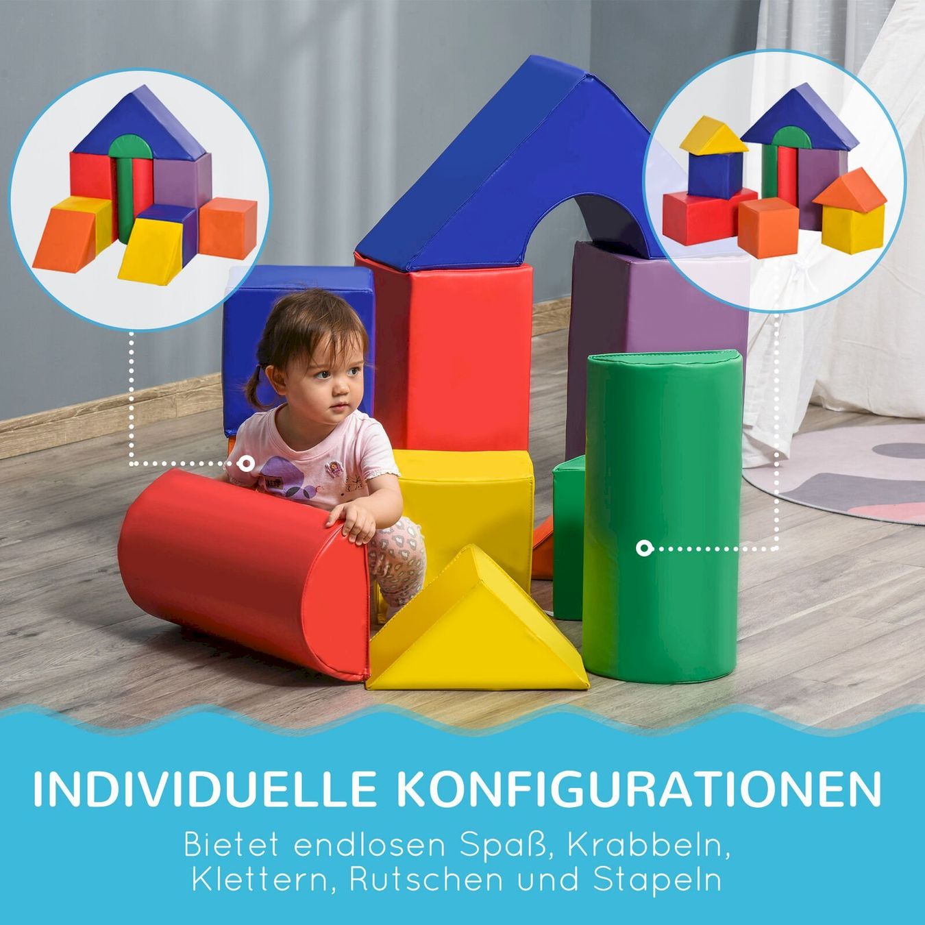 Jouets: 11-tlg. Softbausteine Schaumstoff – Neuf avec emballage d'origine à Bottighofen par zaap 7