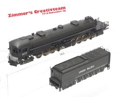 grosse Rivarossi USA Dampflok Union Pacific 4272, H0, GS
