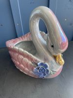 Schöner Schwan Blumentopf Keramik Vintage Deko Rosa Gold ...