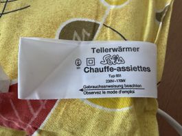 Solis Tellerwärmer Typ 851 elektrisch gelb gemustert