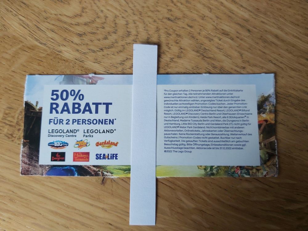 LegolandGardalandSealife2für1 Gutschein Kaufen auf Ricardo