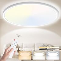 XL LED Deckenleuchte 40W mit Fernbedienung Weiß Ø37.5cm