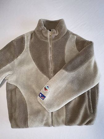 Zara Teddyjacke Beige / Taupe  Colorblock