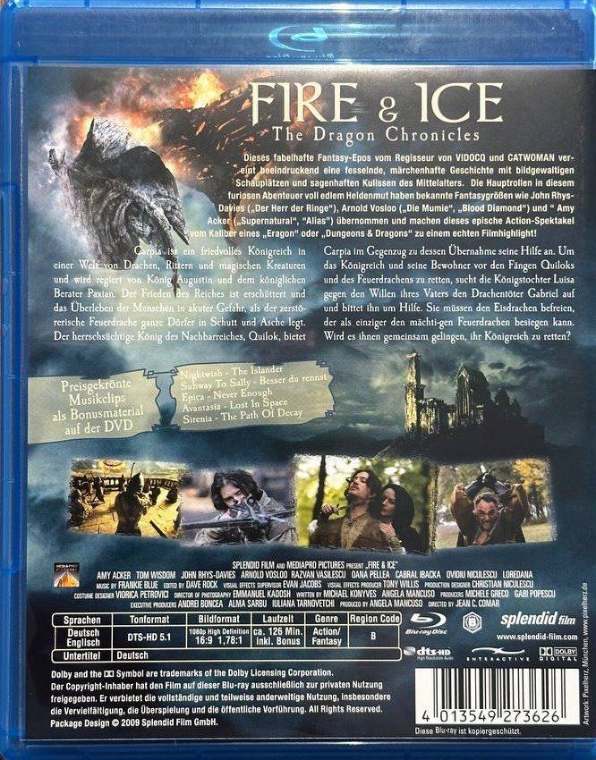 Tutti i DVDs: Fire & Ice Blu-ray-Action-Spektakel – Usato da Beringen venduto da Mantafisch1 1