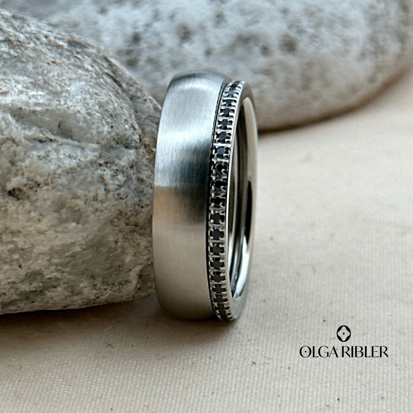 Olga Ribler Bagues: Edelstahl und Titanium Set aus 2 Ringen Grösse 58 – Neuf (Voir description) à Luzern par Schmuckoutlet 6