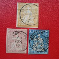 GLARUS: 3 Strubel: +SCHWANDEN +MOLLIS, sauberes LOT!