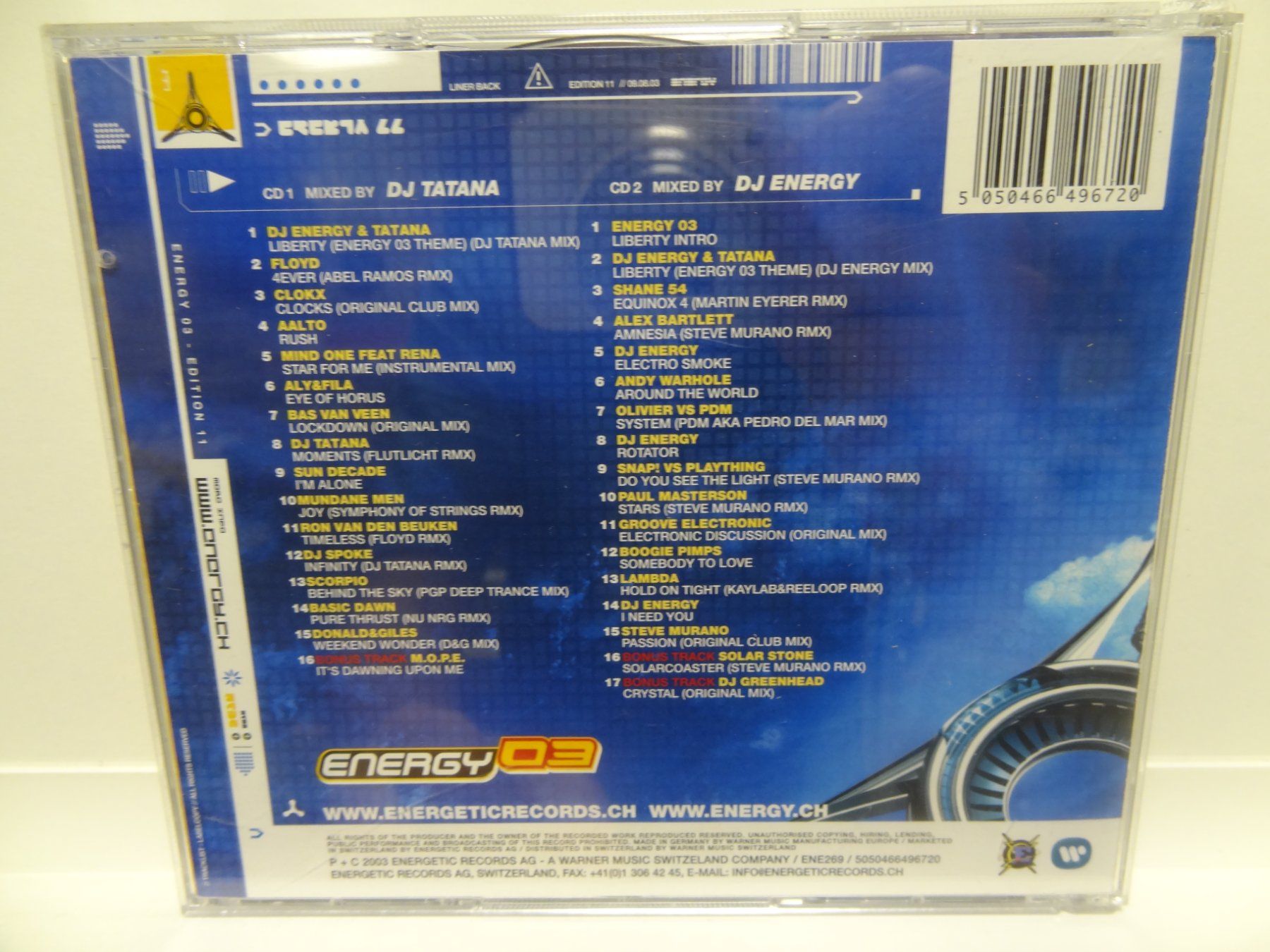 CD: DJ Tatana, Energy 03 - Compilation – Usato da luzern venduto da musicandart 1