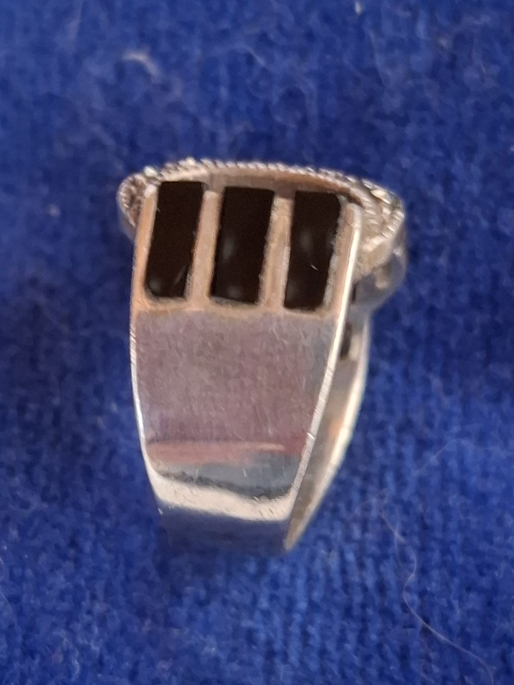 Anelli: Silber Ring 925  Onyx und kleine "Steinchen" – Usato da Riniken venduto da bro_slk8 4