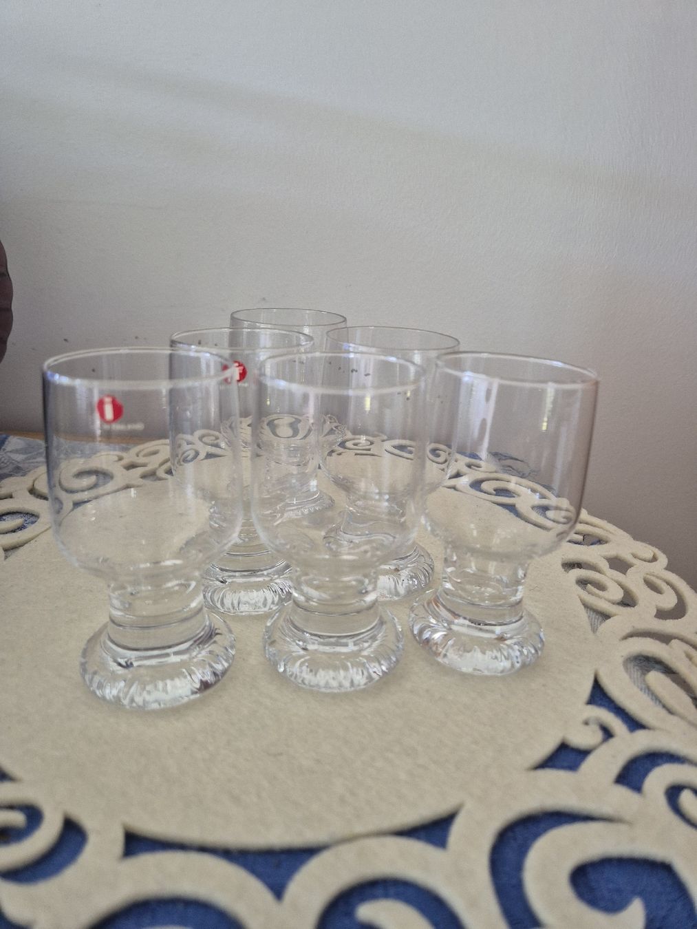 Iittala Bicchieri: Iittala Joiku Sherrygläser / Schnapsgläser – Usato da Oberdiessbach venduto da Finland1977 1