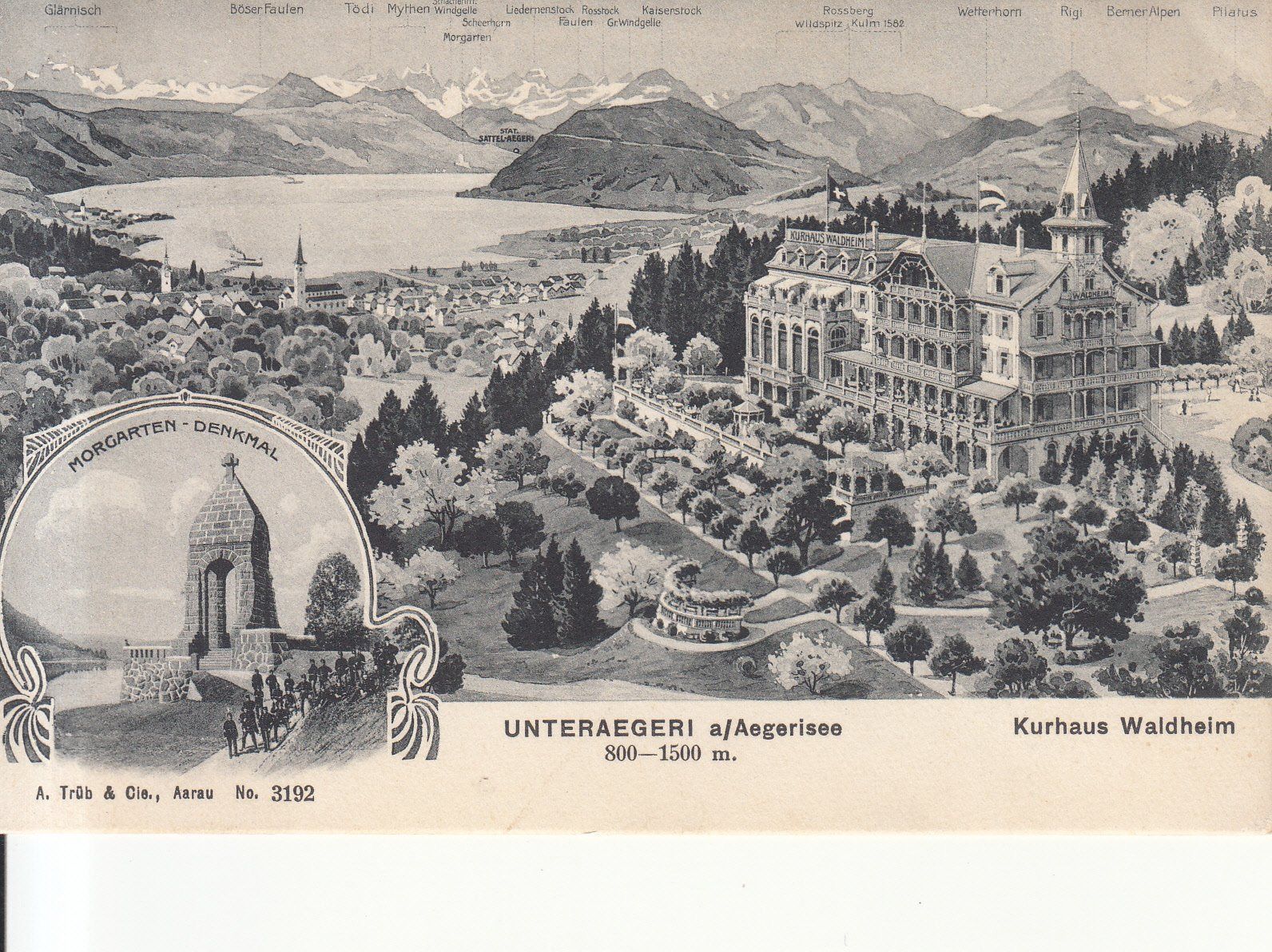 Ansichtskarten: Unterägeri Waldheim 1928 – Gebraucht aus Bürglen TG von StampGraf
